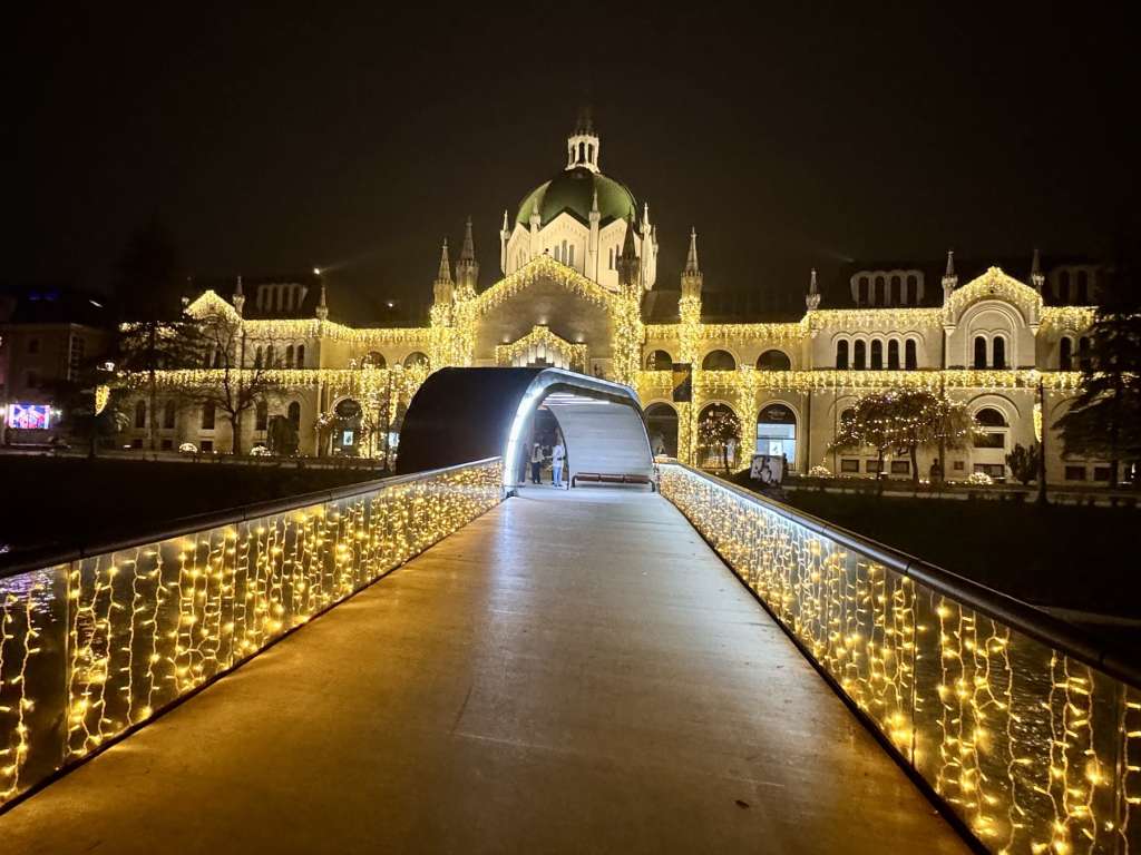 Streets of Sarajevo decorated for upcoming Holidays