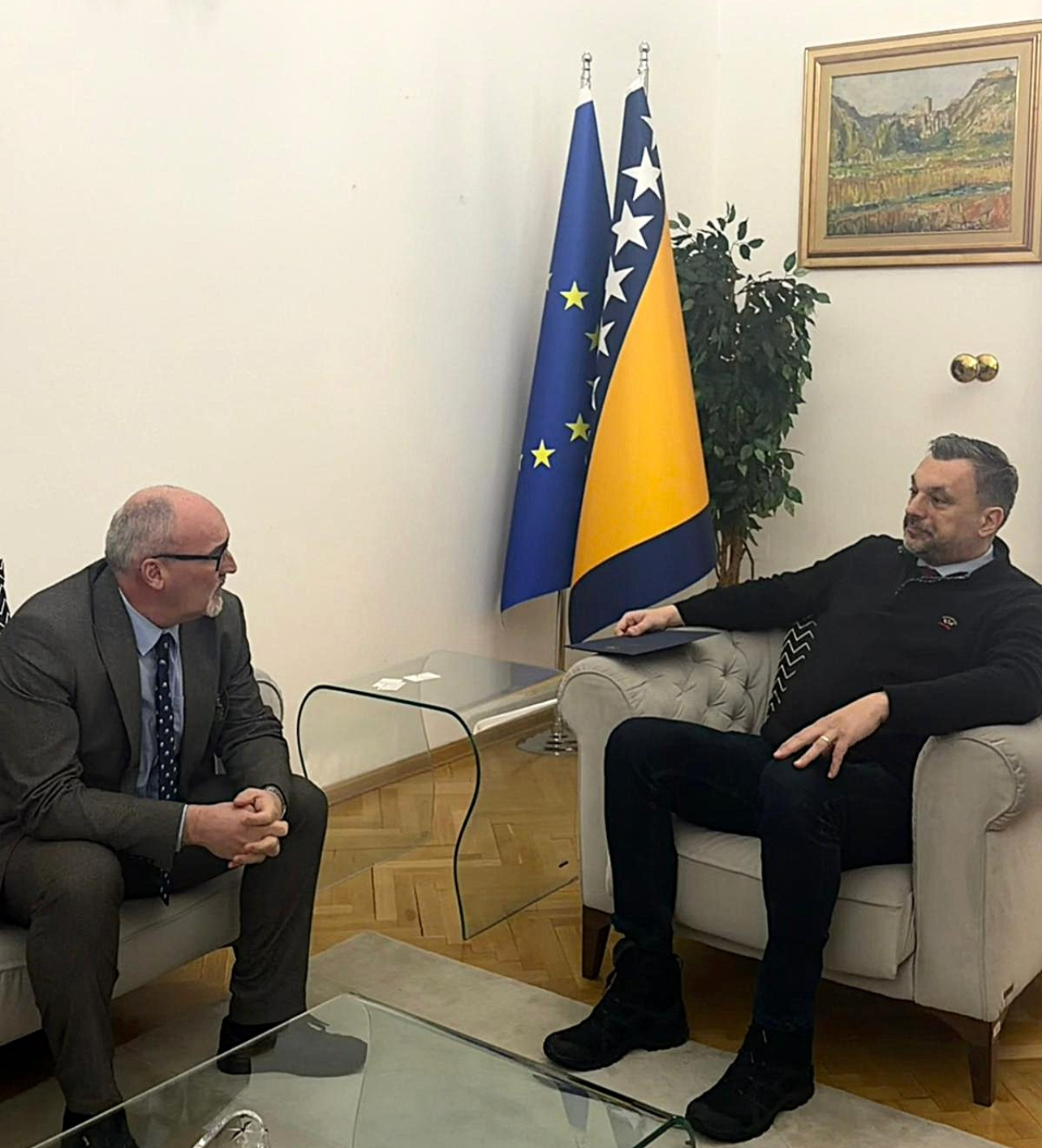 BiH Minister of FA met with the Ambassador of Switzerland to BiH