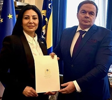 New Ambassador Of Palestine Sylvia Kharoof presented Letters of Credence