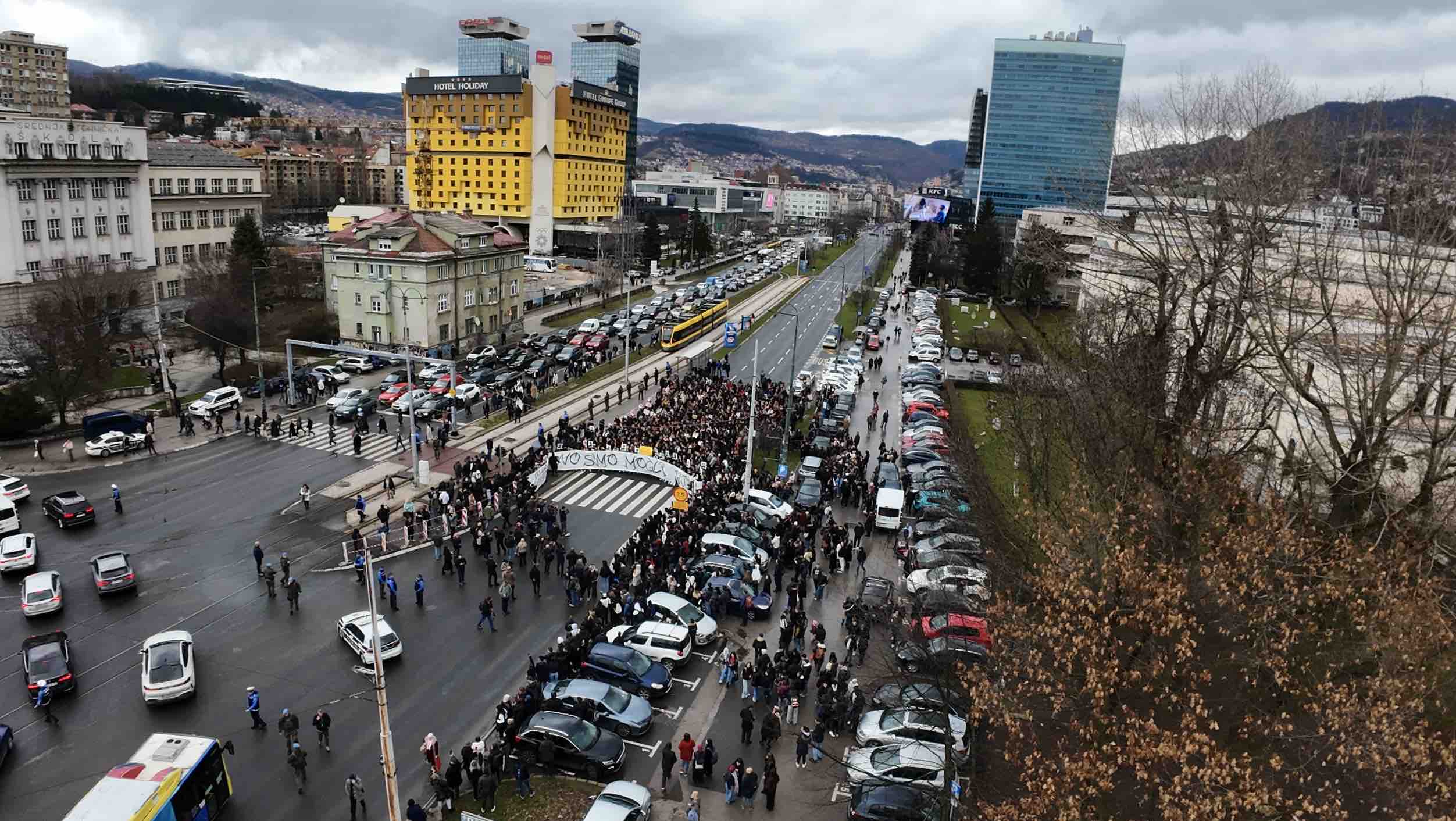 Citizens of Sarajevo gathered and paid Tribute to the young Man who died in a Tram Accident