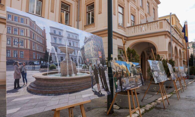 Renovated House of the Armed Forces of BiH, planned Comstruction of a Square with a Fountain